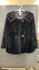 SHORT BLACK NORSEAL FAUX FUR COAT