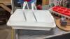 (2)BOXES- TUPPERWARE STORAGE ITEMS, SALAD SPINNER, MUFFIN TIN, COOLER BAGS - 8