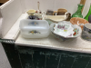 BOX W/MISC POTTERY,CHINA AND DECOR PCS - 2