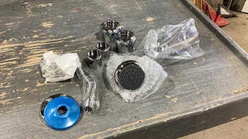 (2)BOXES OF DELTA TUB + SHOWER HEAD CHROME TRIM