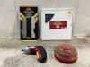 SHOP BOX W/ BENCH GRINDING WHEEL, DRILL BITS, SKIL DRILL & CONTOUR GAUGE