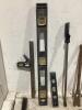 SHOP BOX W/ PRY BARS, BOX CUTTERS, CLAMPS, LEVELS & MISCELLANEOUS - 6