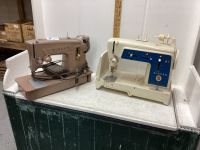 (2)SINGER SEWING MACHINES + SEARS TV/VIDEO PLUG IN