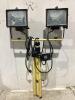 DOUBLE PORTABLE WORKLIGHT TRI-POD STAND