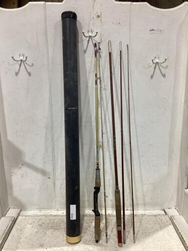 (2) FISHING RODS W/ CASE