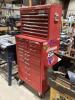 GRAY 4-WHEEL ROLLING TOOL CABINET & GRAY TOOL CHEST W/ CONTENTS - SOCKETS, WRENCHES, HAMMERS & MISCELLANEOUS - 3
