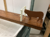 WOOD BOOK SHELF W/COW DECORATION - 2