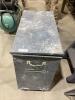 4-WHEEL ROLLING STEEL CART W/ MISCELLANEOUS CONTENTS - HANDSAW, APRON & PUMP - 7