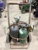 2-WHEEL DOLLY W/ OXY ACETYLENE HOSE & TANKS