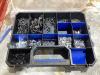 4-WHEEL STEEL SNARE BENCH CART W/ MISCELLANEOUS CONTENT - 6