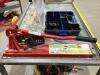 4-WHEEL STEEL SNARE BENCH CART W/ MISCELLANEOUS CONTENT - 7