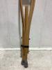 (2) WOODEN CRUTCHES - 2