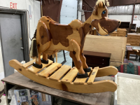LARGE HANDMADE WOODEN COW