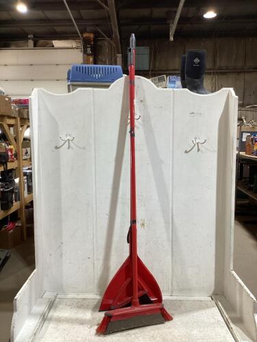 (2) BROOMSTICKS W/ (1) DUST-PAN