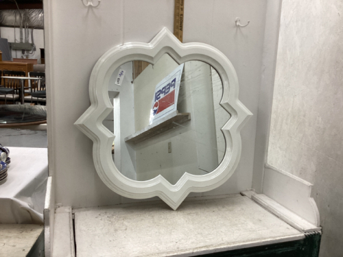 WHITE WOOD FRAMED MIRROR