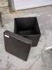 Vinyl storage ottoman - 2