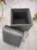 Gray Storage Ottoman - 3
