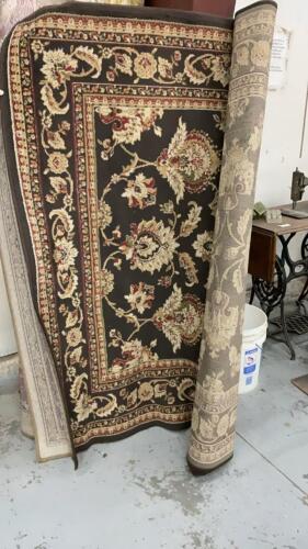 ANSLEY CHOCOLATE/CREAM AREA RUG - FLORAL PATTERN