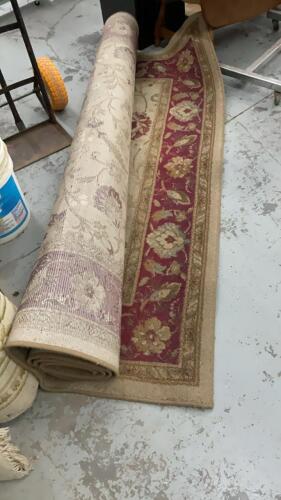LARGE CROSSROADS AREA RUG - BURGUNDY/CREAM TONES