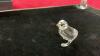 (2) SMALL CRYSTAL BIRDS - UNKNOWN IF SWAROVSKI (NO MARKINGS) - 3