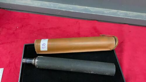 ANTIQUE SPY GLASS IN LEATHER CASE