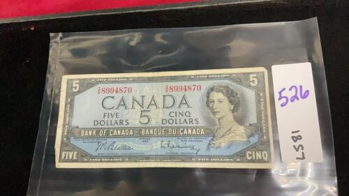 CANADA 1954. $5 BILL