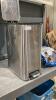 FLIP LID GARBAGE CAN W/BLACK EARTH POTTING SOIL - 4