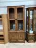 LIGHTED DISPLAY CABINET. INCLUDED GLASS SHELVES AND DOOR INSERTS