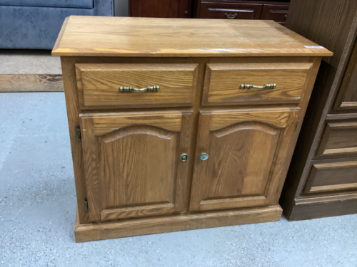 SMALL STORAGE CABINET. TWO DRAWERS + TWO DOORS