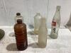ANTIQUE NAIL SCALE & (5) BOTTLES - 4