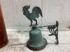 ANTIQUE BOX W/ FIRE EXTINGUISHER, WALL MOUNTED BELL & INSECT SPRAYER - 2