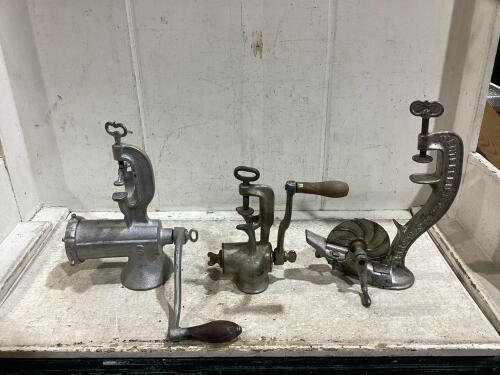 (2) MEAT GRINDER, ENTERPRISE CHERRY STONER & CHERRY PITTER