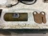 ANTIQUE BOX OF MISCELLANEOUS W/ TOY TRANSFORMER, SOLE DISTRIBUTOR & KEY LOCKS - 6