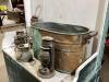 ANTIQUE TUB W/ (4) LANTERNS - 3