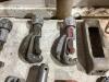 ANTIQUE BOX OF MISCELLANEOUS W/ GREASE GUN, INSECT SPRAYER, FLASHLIGHT, TROWELS & PIPE CUTTERS - 4