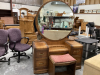 ANTIQUE VANITY DRESSER W/BENCH - 2