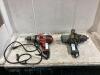 SHOP BOX OF CORDED TOOLS W/ MAKITA 1/2" IMPACT WRENCH & B-D DRILL
