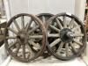 (3) ANTIQUE WHEELS