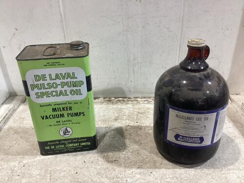 DE-LAVAL PULSO-PUMP SPECIALMOIL MILKER VACUUM PUMPS & MCCLELLAND'S LICE TOX INSECTICIDE CONCENTRATE