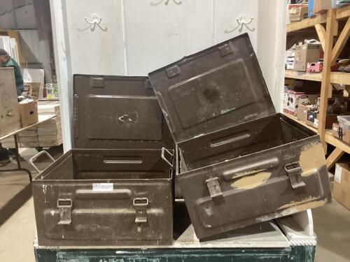 (2) ANTIQUE AMMO BOXES