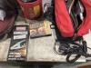 SHOP BOX OF MISCELLANEOUS W/ POWER WELD GROUND CLAMP, FIFTH WHEEL LUBRICANT, FIRST AID KIT - 5
