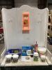 SHOP BOX W/ WATERTILE, FLEXTILE, CONCRETE PATCH, CONSTRUCTION ADHESIVE, ICE MAKER OUTLET BOX & MISCELLANEOUS