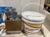 SHOP BOX W/ WATERTILE, FLEXTILE, CONCRETE PATCH, CONSTRUCTION ADHESIVE, ICE MAKER OUTLET BOX & MISCELLANEOUS - 10