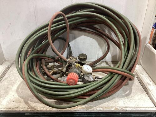 OXY ACETYLENE HOSE W/ GAUGES & TORCH