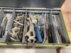 TOOL BOX OF MISCELLANEOUS W/ CHISELS, ASSORTED BOLS & SCREWS - 3
