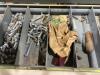 TOOL BOX OF MISCELLANEOUS W/ CHISELS, ASSORTED BOLS & SCREWS - 5