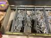 TOOL BOX OF MISCELLANEOUS W/ CHISELS, ASSORTED BOLS & SCREWS - 6