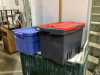 (2) storage totes