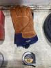 SHOP BOX W/ AIR BRAKE HOSE, WELDING GLOVES, MEASSURE TAPE, CUT-OFF WHEELS, FLASHING LIGHT & TIRE REPAIE KIT - 3