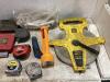 SHOP BOX W/ MEASURE TAPES, ALLEN WRENCHES, FLASH LIGHT & MISCELLANEOUS - 2